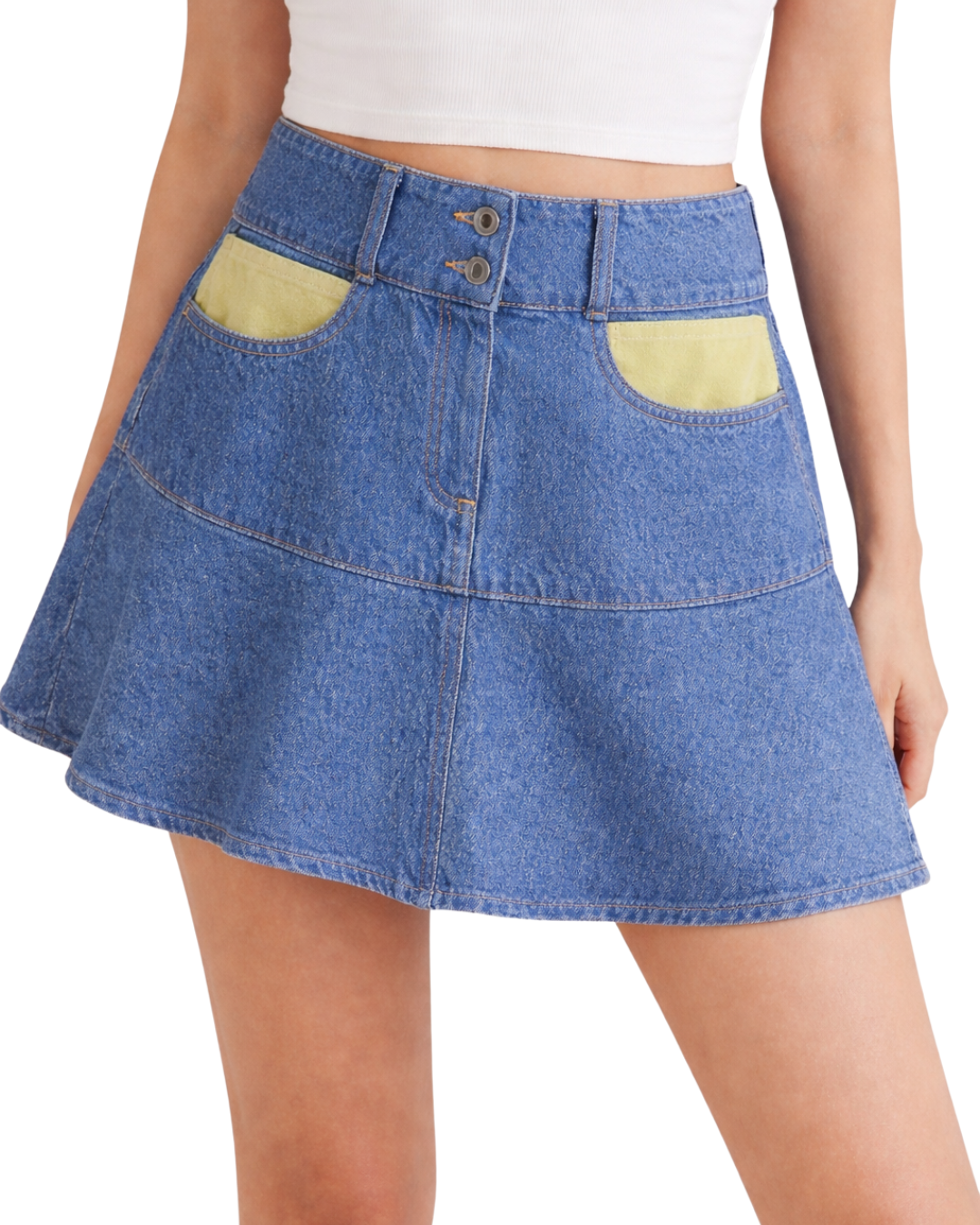 Denim mini skirt