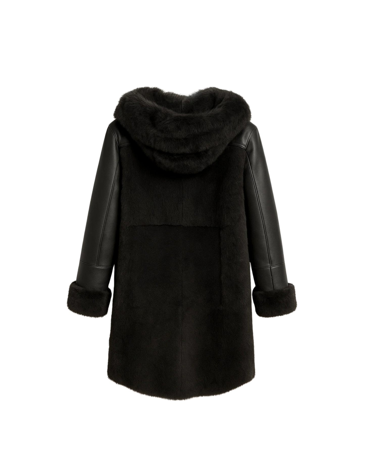 Long Shearling coat in genuine sheepskin