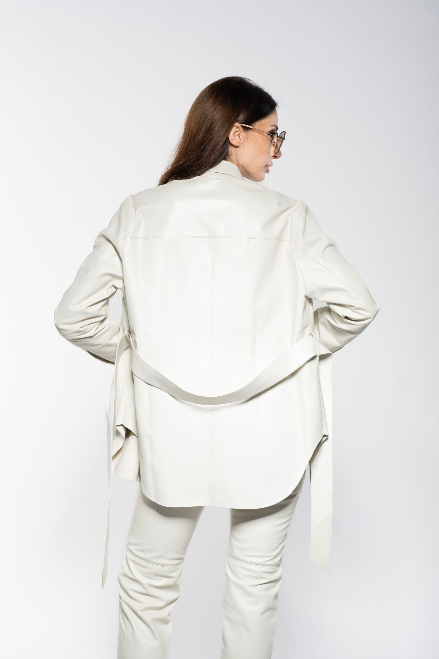 Jacket/Skirt - White Leather