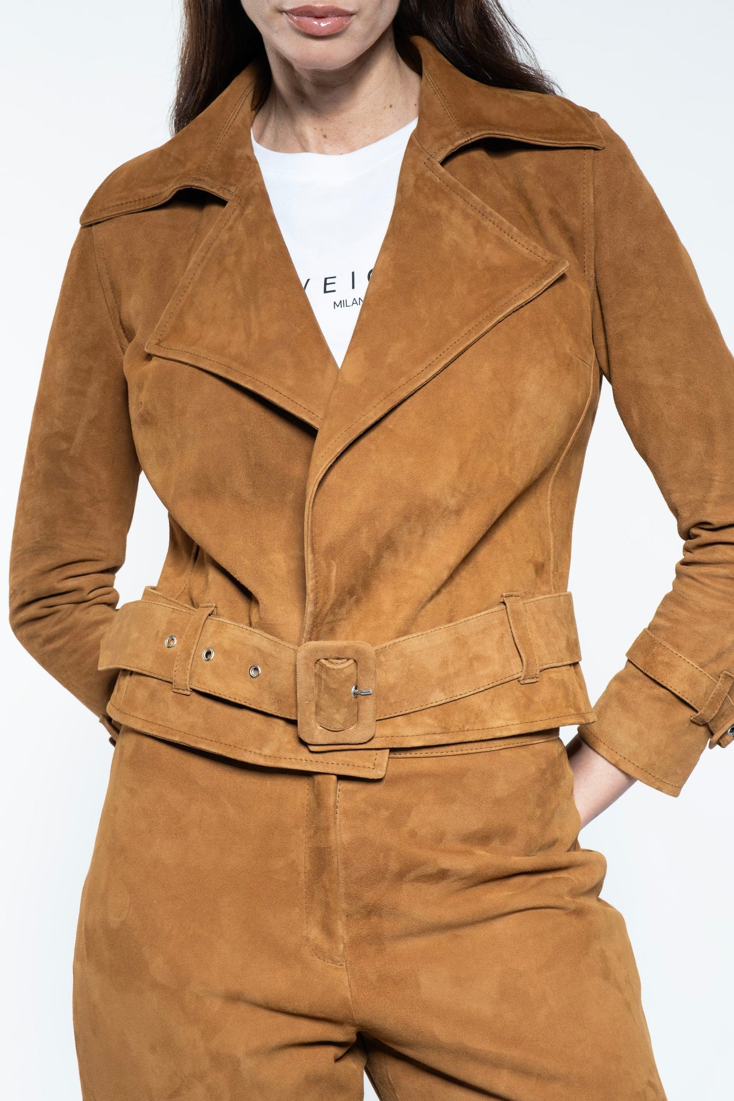 Biker Jacket - Brown Suede