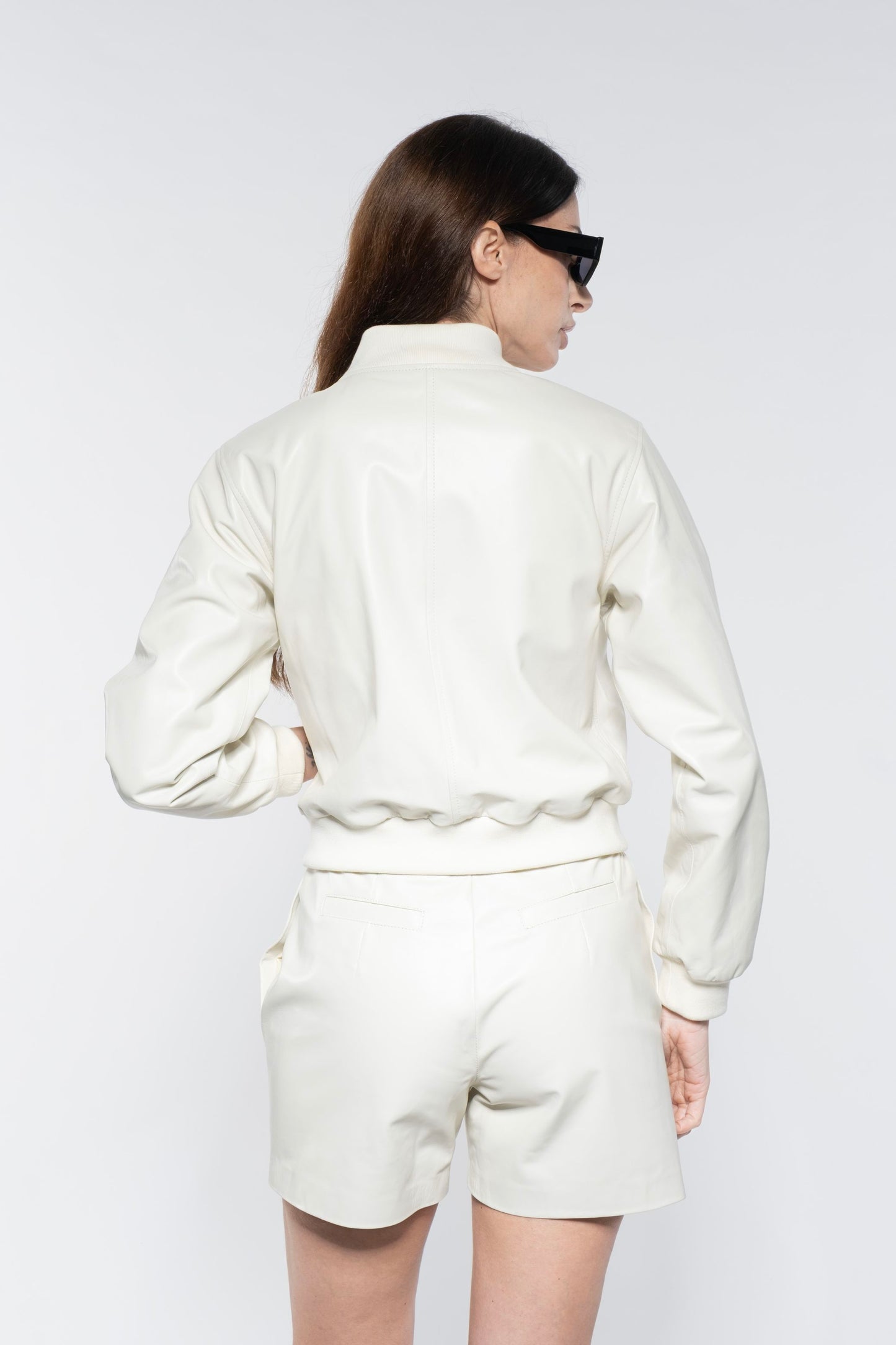 Bomber - White Leather