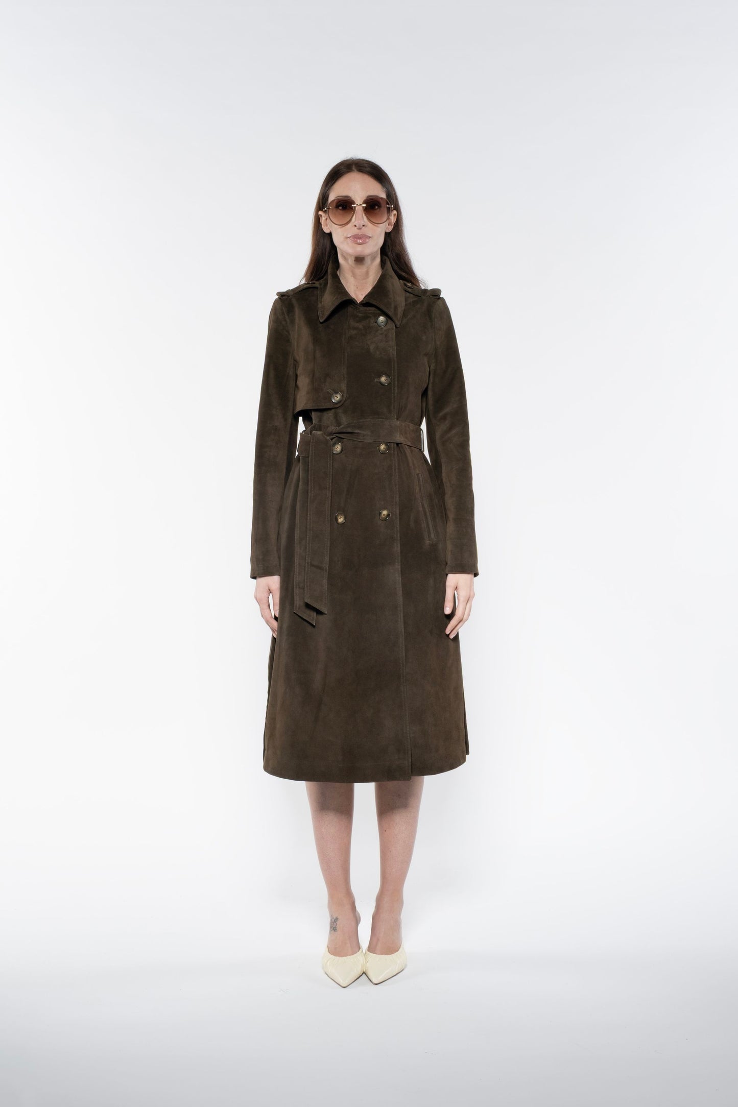 Trench - Olive Suede