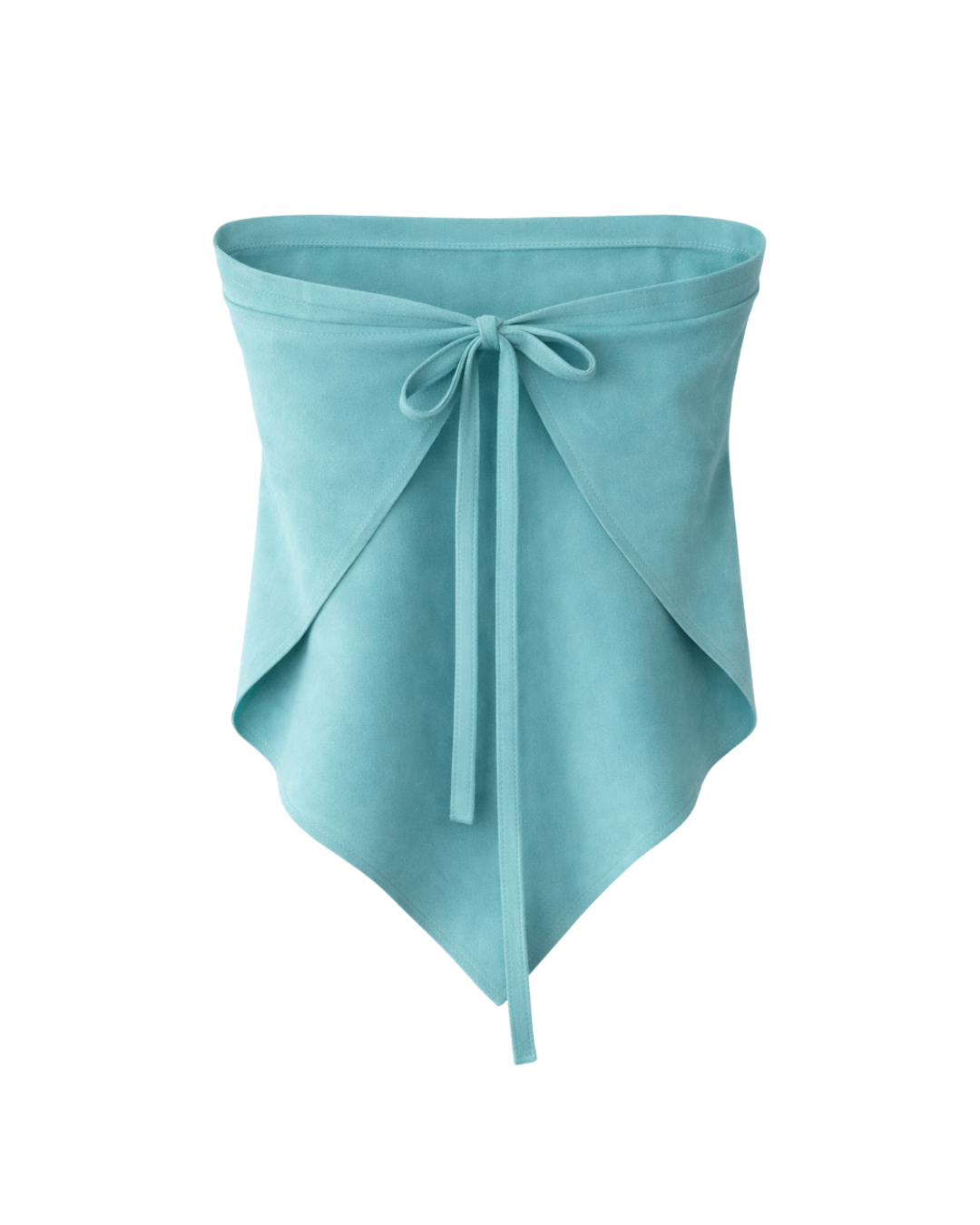 Top scamosciato a fascia foulard