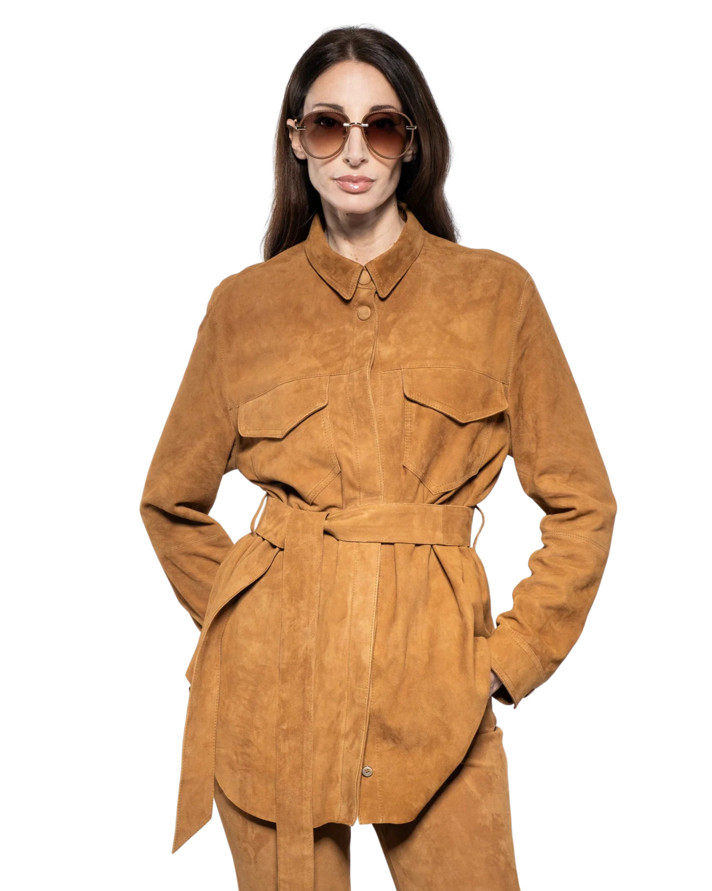 Jacket/Skirt - Tobacco suede