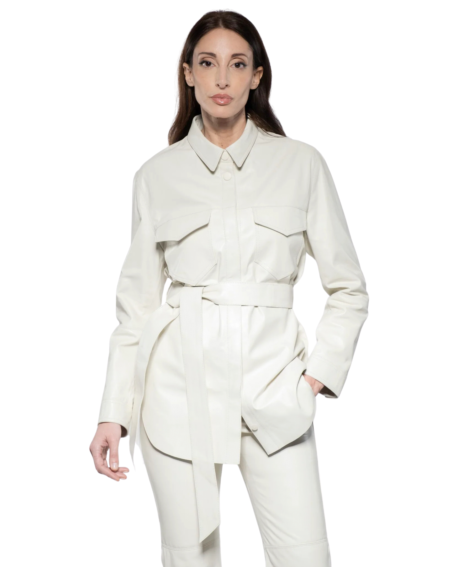 Jacket/Skirt - White Leather