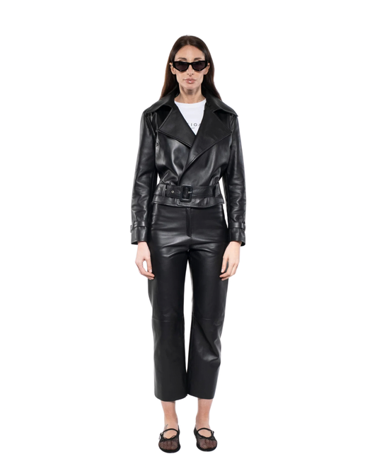 Biker Jacket - Black Leather