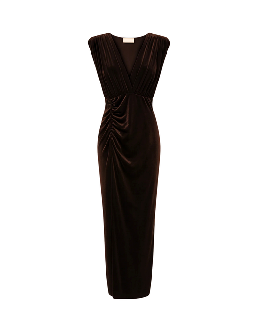 Abito lungo in velluto