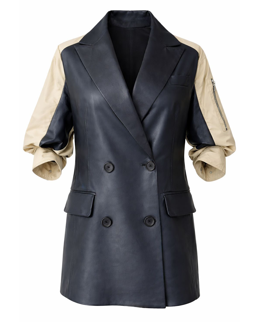 Tailored nappa leather blazer