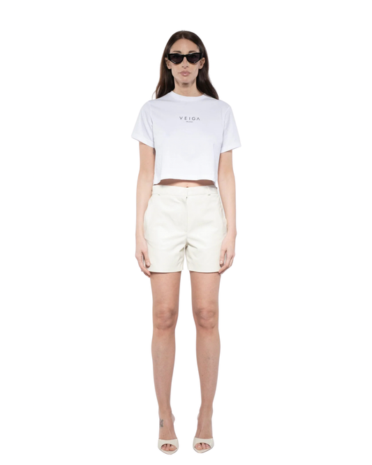 Shorts - White Leather