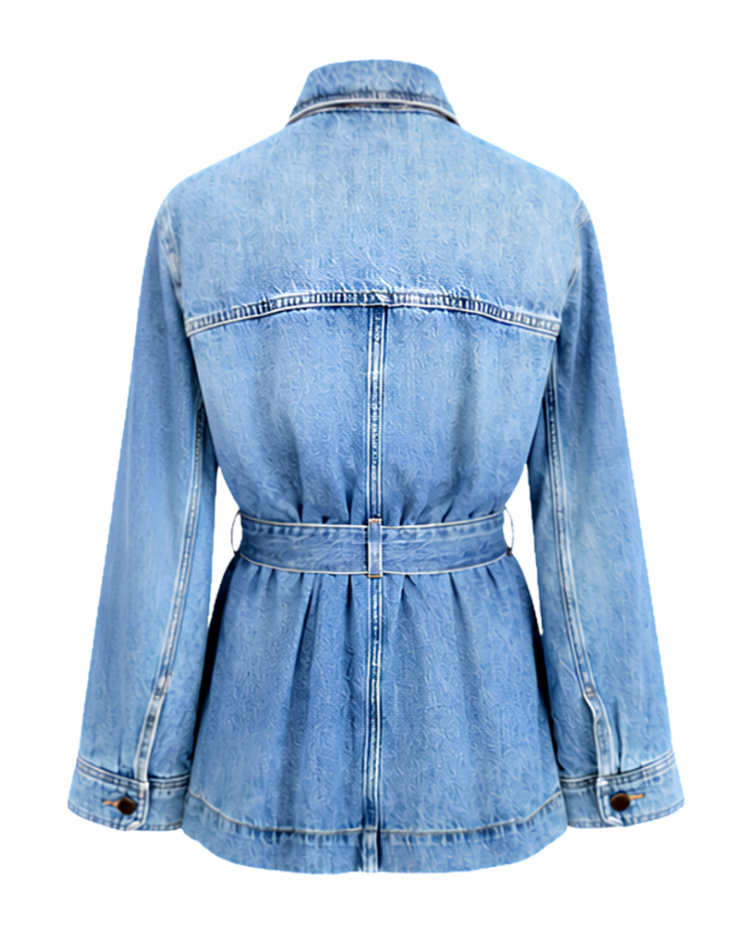 Giacca sahariana in Denim e inserti in Suede