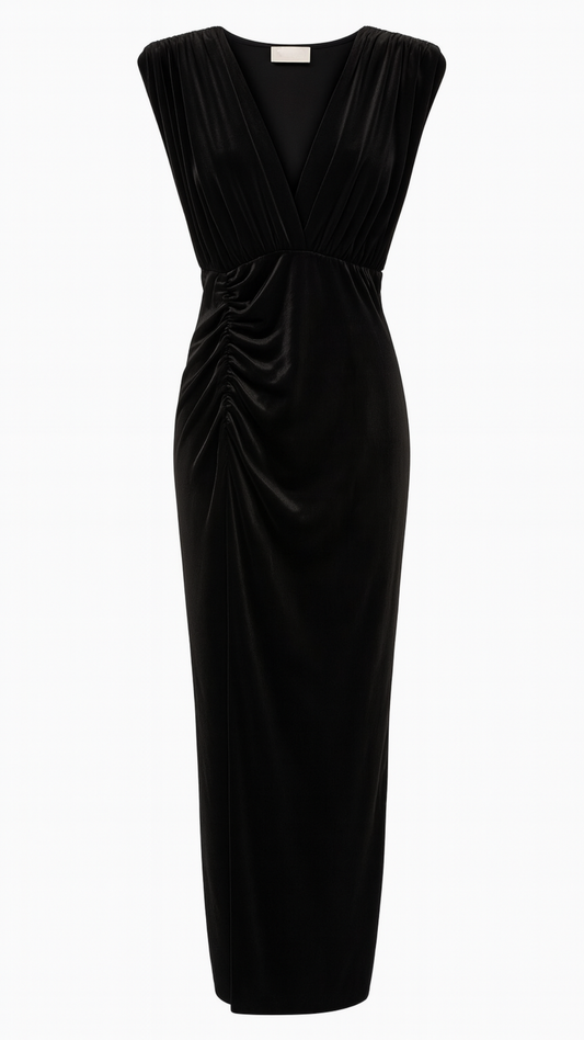 Abito lungo in velluto