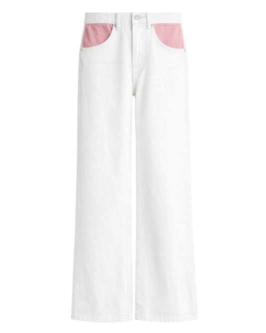 Jeans Wide High suede