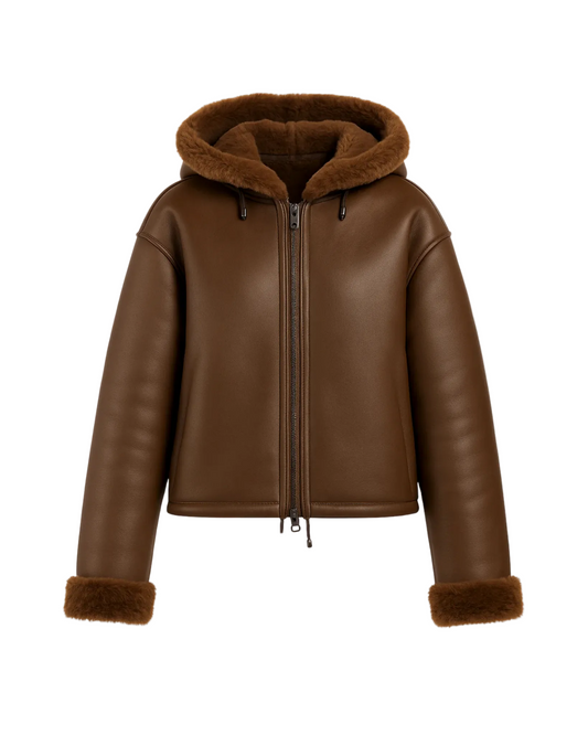 Giubbotto corto in Shearling pelo corto