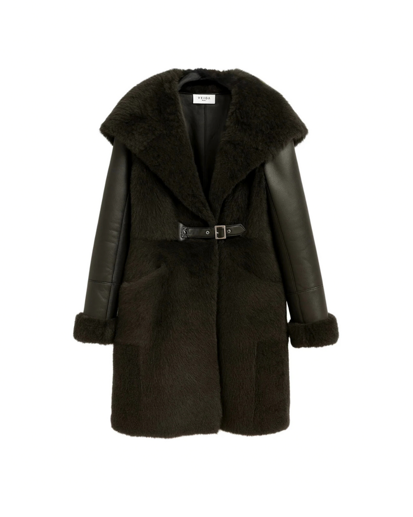 Cappotto Lungo in vero montone Shearling