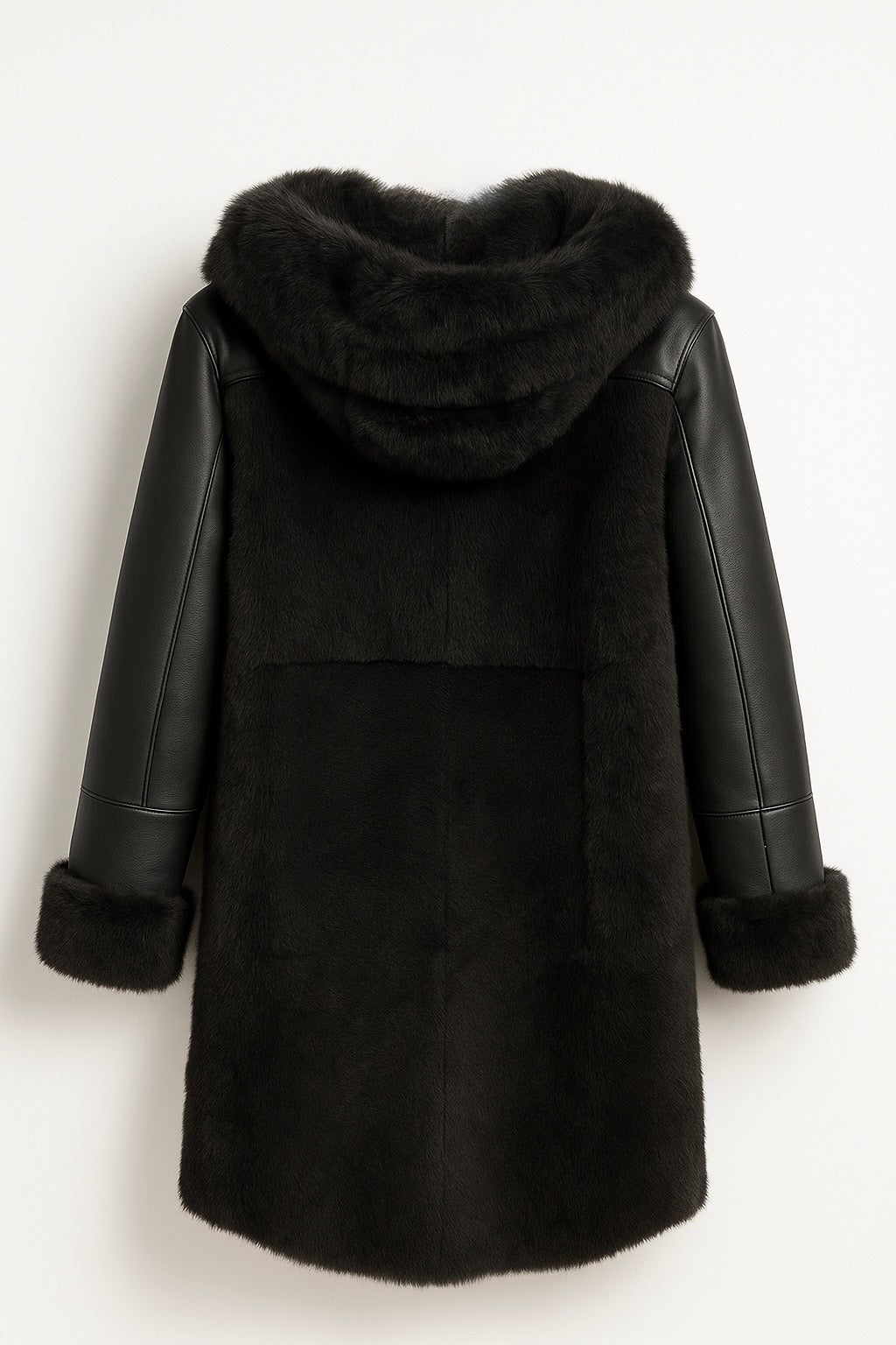 Cappotto Lungo in vero montone Shearling con pelo lungo