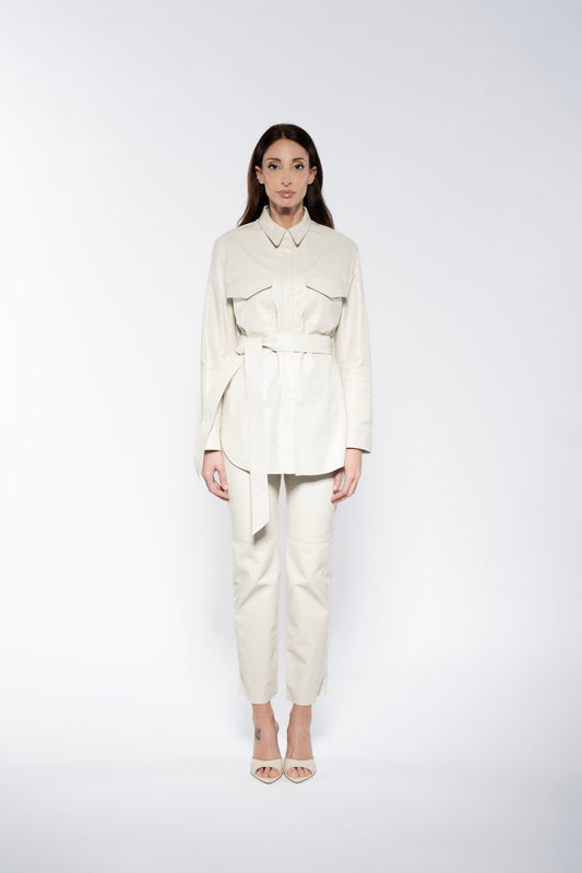 Jacket/Skirt - White Leather