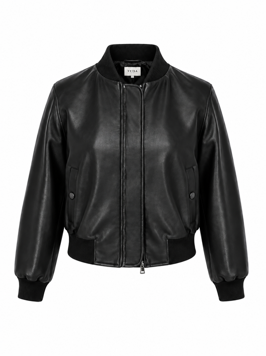 Bomber corto in pelle Gifu