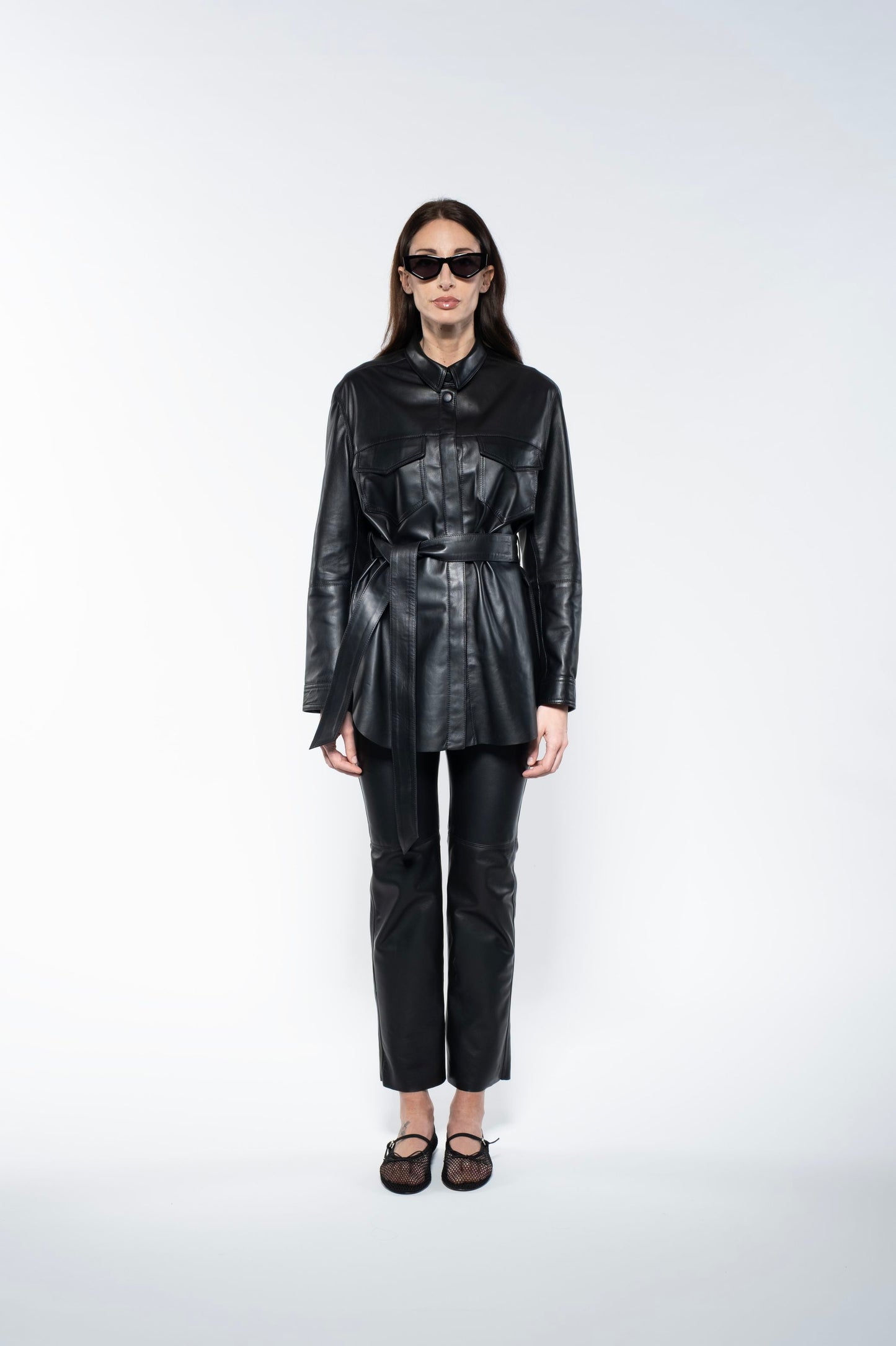 Jacket/Skirt - Black Leather