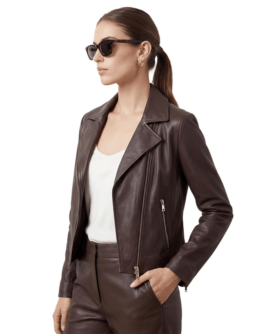 Biker Jacket - Dark Brown
